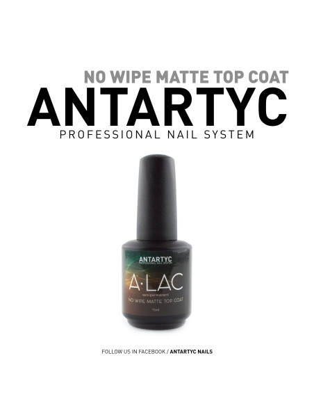 A-Lac Base & Top 15ml  - No Wipe Matte Top Coat - 