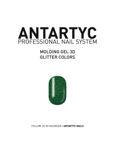 Molding Gel per unghie - Molding glitter dark green -